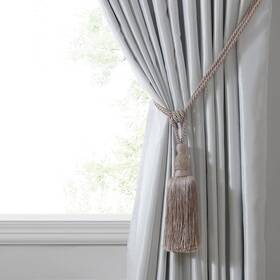 Home Fashions 91355mau Julia Rhinestone Tassel Curtain Tieback 26 Inch Mauve