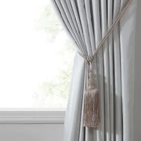 91355mau Home Fashions Julia Rhinestone Tassel Curtain Tieback 26 Inch Mauve