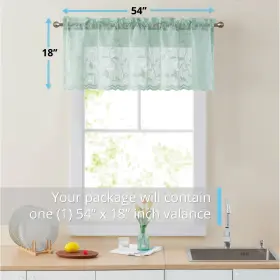 Home & Linens 695216526781 Hlc.me Joyce Lace Sheer Kitchen Cafe Curtain Valance For