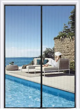 Hfsd8888 Homearda Magnetic Screen Door-new Upgraded -weights In Bottom-full Frame Magic Seal-fi