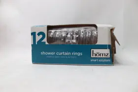 21410201 Homz 12-pk Shower Curtain Rings