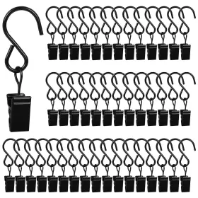 Hxf-cljz-s01 Hoosun 46 Pack Curtain Hooks Metal Clips Light For Outside String Lights Curt