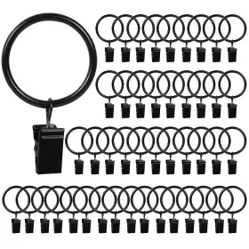 Hxf-cljz-y01 Hoosun 46 Pack Shower Curtain Hooks Rings Metal With Clips Rod