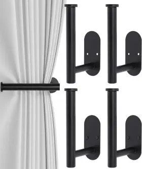 Hoousuper 313112481477 4pcs Curtain Holdbacks Screw-in Tiebacks Tie Backs Hold