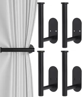 Hoousuper 707091920018 4pcs Curtain Holdbacks Screw-in Tiebacks Tie Backs H