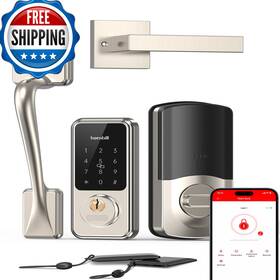 Hornbill B0gdfd3yqw Front Door Lock Handle Set Smart Deadbolt Keyless Entry App Control