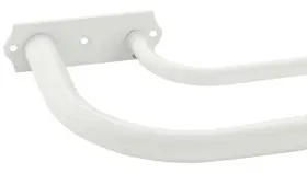 Mw-wrap-1x58-tel-84120 Hosmile Matte White Double Curtain Rods - 84-120 Inch Telescoping Wrap Around Roo