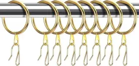 Hotop 313028741795 30 Pieces Metal Drapery Curtain Rings Hanging And