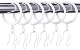 Hotop-150507 Hotop 30 Pieces Metal Drapery Curtain Rings Hanging And