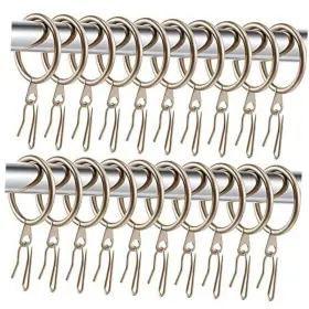 Hotop-24158554 Hotop 60 Pieces Metal Drapery Curtain Rings Hanging And Gold