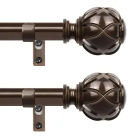 Ht-030220207 Hotozon Curtain Rods 2 Pack For 28-48 Inch Antique Bronze