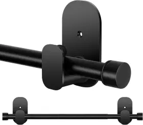 Tp-25009 Hotozon Curtain Rods No Drilling 48 To 84 Inch 5/8 48-84 Black