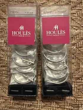 66219-32 Houles Paris 66807 Acea Drapery Curtain Rings 28mm - 1 1/8 Inch Brshed Nkl