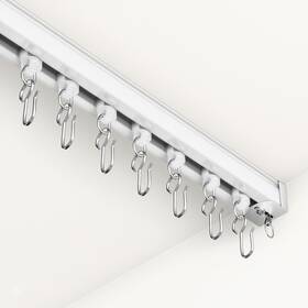 Houmiggle 707862819954 Ceiling Curtain Track System With Wall Mount Silent Rail For Room Di
