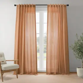 Sslw-241206-96 Hpd Half Price Drapes - Rustic Linen Weave Light Filtering Curtains For Bedro