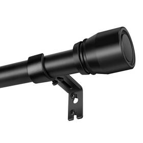 Hradecti 769029883758 Matte Black Curtain Rod Itself Is 30-144 Inch 2 Pack Fit 30 To 142 66 12