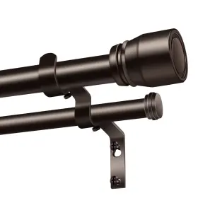 Dcr144br Hradecti Heavy Duty Double Curtain Rod 72-144 Inch Length 1 Adjustable Brass Dou