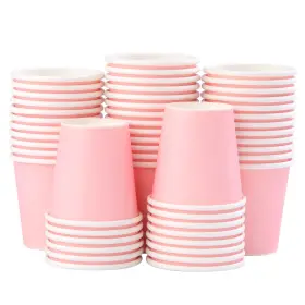 Hssugi 718519305928 Bathroom Paper Cups 3oz 50 Count Disposable Mouthwash Pink Small