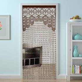 Hsylym Ls-bz100 Lace Door Srting Curtain Warm Sheer Curtains Flat Tassel Ribbon Windo