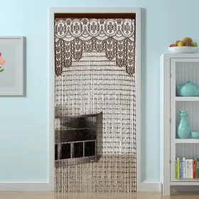 Ls-bz100 Hsylym Lace Door Srting Curtain Warm Sheer Curtains Flat Tassel Ribbon Windo