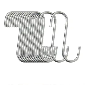 S-hook-100 Htbmall 100-pack Stainless Steel S Hooks - Heavy Duty Reusable Modern/minimalist De