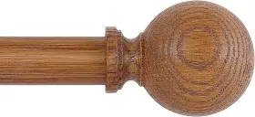 Htzon-wr-66-120 Htzon Wood Curtain Rods For Windows 66 To 120 66-120 Inch 1 Pack Grain
