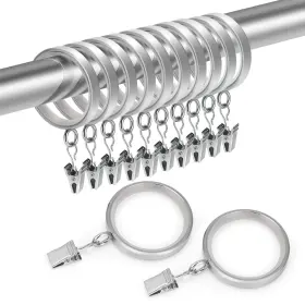 Huijiachuang 722047332356 Curtain Rings With Clips 12 Pack Luxury Style In Hooks Pp Plastic Ins