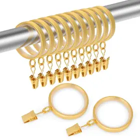Hjcyi2025001 Huijiachuang Curtain Rings With Clips 12 Pack Luxury Style Of Hooks Pp Plastic Ins