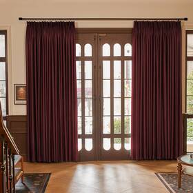 Huto Hthz-22-burgundy-72h84 Pinch Pleated Curtains 72 Inches Wide By 84 Long For Bedroom - Ro