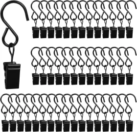 Hxf 744759958419 46 Pack Curtain Hooks Metal Clips Light For Outside String Lights
