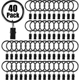 B0b4stg9zk Hxsemayig 40pcs Curtain Rings With Clips Premium Drapery Hangers Drapes