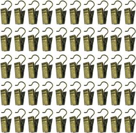 Hyamass 699747686402 50-pack Stainless Steel Curtain Clips And Hooks For Drapes - Heavy-duty Rust-re