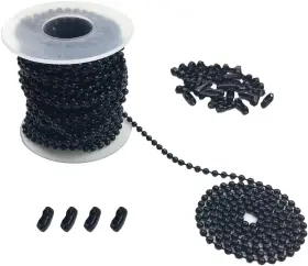 10-yard Hyamass 699747686471 3.2mm Beaded Chain - Stainless Steel Pull Extension Ceiling Lig