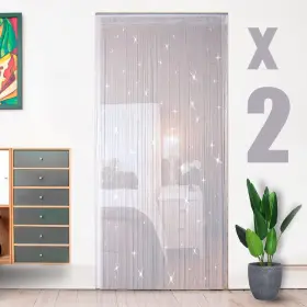 Hy-xlnl-1-02 Hysenm 2 Pack 39 X 79 Inch Beaded Curtain String Door Curtains Hippie Room Decor Cl
