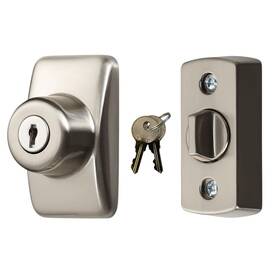 Ideal Security B09sm717wc Deadbolt For Storm And Screen Doors Satin Silver Key Lock Bkglksc