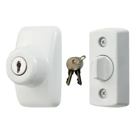 B0b7p7yf9t Ideal Security Model Glk Deadbolt For Storm And Screen Doors Key Lock White