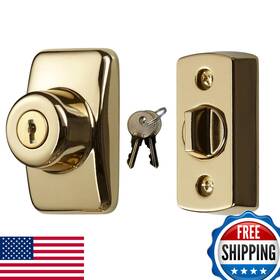 Ideal Security B0bk5kryz2 Model Glk Deadbolt For Storm And Screen Doors Key Lock Bright