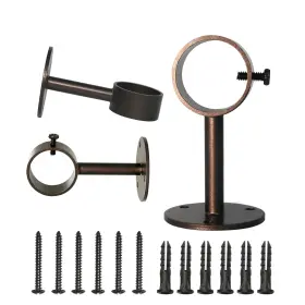 Ihrdnnr 752356461515 Curtain Rod Brackets Heavy Duty Ceiling-mount Drapery Hardware Holder