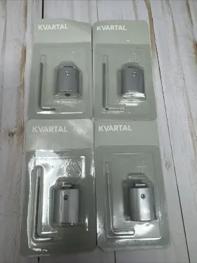 300.793.65 Ikea Lot Of 4 Kvartal Aluminum Silver Ceiling Mount Bracket New 25mm