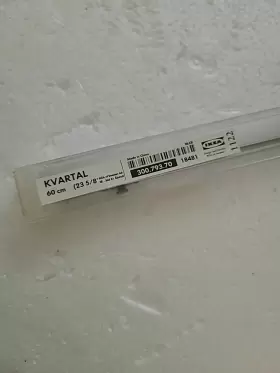 300.793.70 Ikea Kvartal Top Bottom Rail 23 5/8 Inch Aluminum New Curtain System
