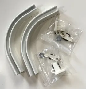 402.990.98 Ikea Lot Of 2 Vidga Corner Piece Single Track 4 3/4 Inch Connector Rail