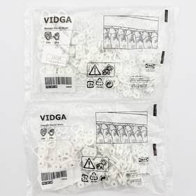 Ikea 702.607.68 Vidga Gliders And Hooks Curtain Hanging System White New 48 Total