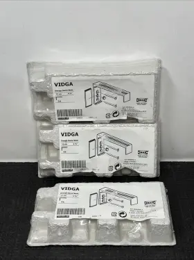 702.991.48 Ikea 3 Pack Vidga Wall Bracket White 4 Inch New
