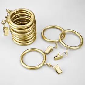 Ilaisihome 736483189450 Curtain Clip Rings - 1.75ftft Inner Diameter Brushed Gold Fits Up To 1-1/