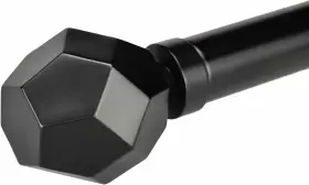 Ilaisihome 744591899673 Single Curtain Rod Set 1-1/8 In Diameter Adjustable Matt 28-48ftft Black