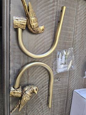 Ilaisihome 796713452044 Curtain Drapery Holdbacks With Resin Bird Wall Mount Hooks Holders 2pc New