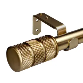 Ls24028-s Ilaisihome 1-1/8 Inch Diameter Antique Gold Curtain Rods With Knurl Design Finial 72-14