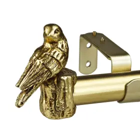 Ls24029-s Ilaisihome 1-1/8 Inch Diameter Brushed Gold Curtain Rod With Bird Design Finials 72-144