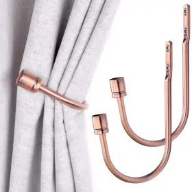 Iloft 414743522491 Curtain Tie Back Hooks Draperies Decorative Holdbacks Antique Copper 2pcs