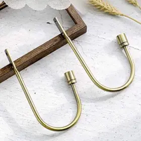 Iloft 414743522507 Curtain Tie Back Hooks Decorative Holdbacks Wall Mounted For Draperies Vinta